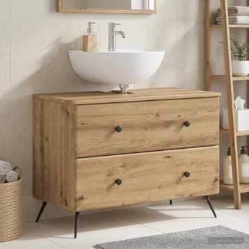 vidaXL Wastafel kabinet voor de badkamer BREDA Artisanaal, Verzenden, Nieuw