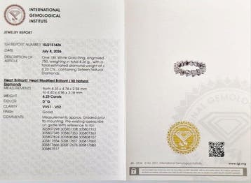 Eeuwigheidsring - 18 karaat Witgoud - 6.23ct. tw. Diamant