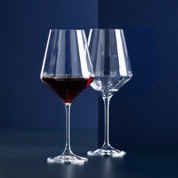 2dekans | Rode Wijnglazen Set van 2 – 550 ml – Elegant, Ophalen of Verzenden