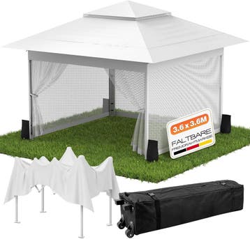 Partytent - Paviljoen - 3x3 m - Easy Up - Wit - Huracan, Verzenden, Nieuw
