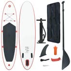 vidaXL Stand Up Paddleboardset opblaasbaar rood en wit, Watersport en Boten, Suppen, Verzenden, Nieuw