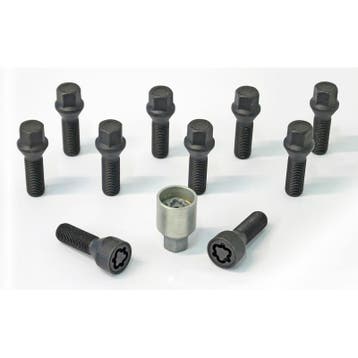H&R Wielboutenset konisch M14x1.25 - Lengte 40mm - Zwart - 1, Verzenden