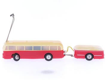 Schaal H0 Eheim 6102 (Brawa) trolleybus crème-rood met aa.., Hobby en Vrije tijd, Ophalen of Verzenden, Gebruikt, Overige typen