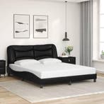vidaXL Bedframe zonder matras Hvar kunstleer zwart 160x200, Verzenden