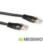 ACT Zwarte 20 meter U/UTP CAT6 patchkabel met RJ45, Computers en Software, Verzenden, Nieuw