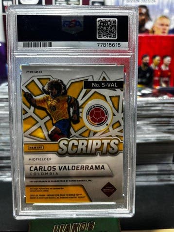 2021/22 Panini Mosaic Carlos Valderrama Gesigneerde kaart,, Nieuw