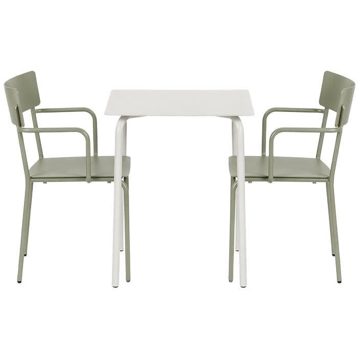 Serax August Tuinset: Eettafel S Aluminium Zand + Stoelen, Tuin en Terras, Tuinsets en Loungesets, Tuinset, Nieuw, Aluminium, Verzenden