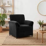 vidaXL 1-Zits bank / zetel Zwart 88 x 83 x 95 cm Fluweel, Verzenden, Nieuw