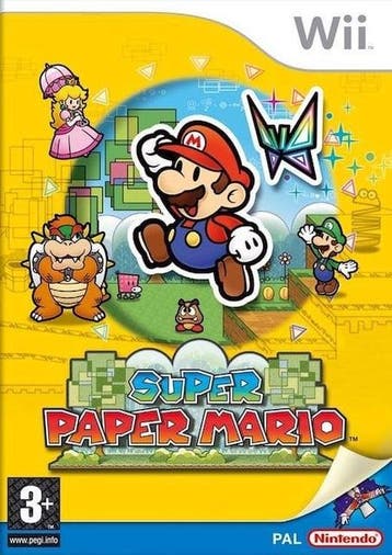 Super Paper Mario (Wii Games), Games en Spelcomputers, Games | Nintendo Wii, Ophalen of Verzenden, Zo goed als nieuw