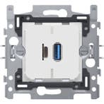 Dubbele smart USB-A en USB-C lader, sokkel 60x71,, Ophalen of Verzenden, Nieuw