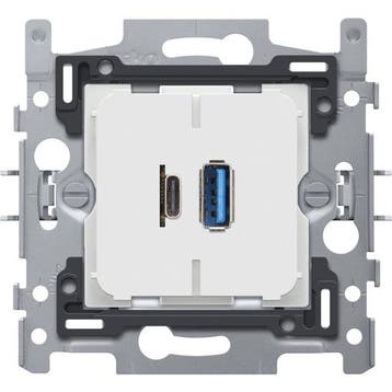 Dubbele smart USB-A en USB-C lader, sokkel 60x71,, Ophalen of Verzenden, Nieuw