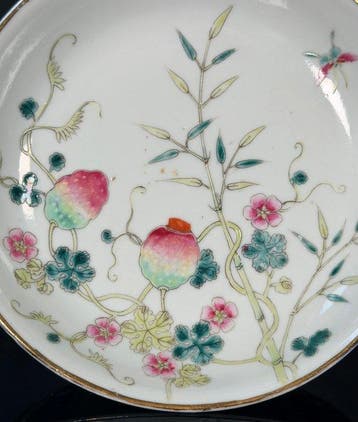 Bord - Porselein - Klein perzikbord