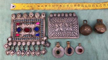 Metaal, glas - Hanger - Kuchi Pendants and bells