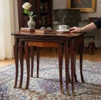 Bijzettafel - Nesttafels - Hout - Marqueterie, Antiek en Kunst