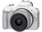 Canon -  Hybride Camera Eos R50 + Rf-s 18-45 Mm  - Wit, Verzenden