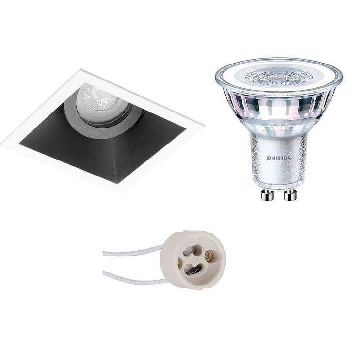 LED Spot Set - 3W Dimbare Vierkante Inbouwspot met Kantelbar, Huis en Inrichting, Lampen | Spots, Nieuw, Verzenden