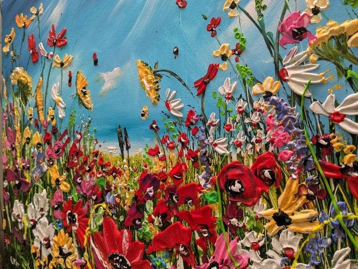 Evelina Vine (XXI) - Secret garden - continuation, Antiek en Kunst, Kunst | Schilderijen | Modern