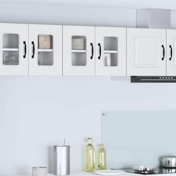 vidaXL Vaatwasserpaneel Kalmar 2 pcs Wit Bewerkt hout, Verzenden
