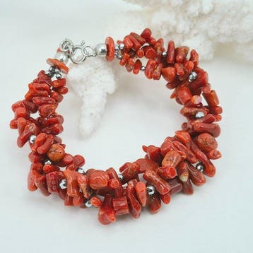 Koraal - Zilver, Zonder reservering - Armband - CORALLO