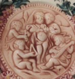 Bord (3) - 19th Century Spanish Terracotta Relief Dish -