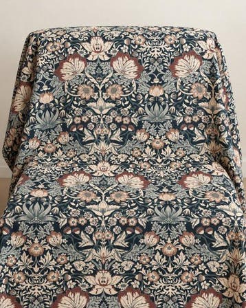 Katoenen stof voor bekleding met ornamentaal bloemmotief -
