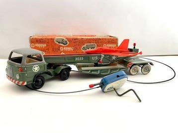 Arnold - Blikken speelgoedauto - Jet Transporter U.S. Army