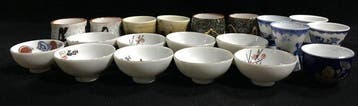 Japanese - Beeld, Lot of 20 Vintage Japanese Sake Cups