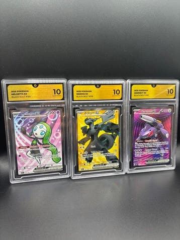 Pokémon - 3 Graded card Black Bolt Full ART LOT - GG 10