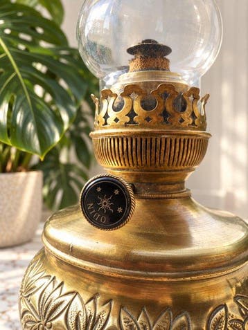 Odin - Petroleumlamp - 15 matadors - Verguld messing