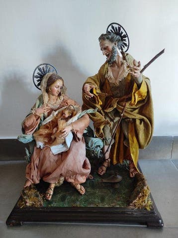 Beeld, Gruppo della natività - 40 cm - Aardewerk