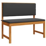 vidaXL Tuinstoel met kussen Bruin 100 x 50 x 91cm Massief, Verzenden, Nieuw