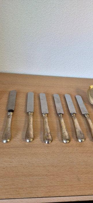 Tafelservies (18) - .800 zilver - Bestekset J.C Klinkosch