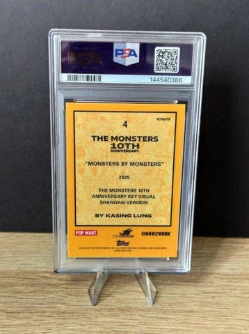 Topps Chrome Labubu - Monsters by Monsters Graded card - PSA