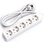 Stekkerdoos Verlengsnoer 3680W - 5 Stopcontacten - Kindveili, Doe-het-zelf en Bouw, Verzenden, Nieuw