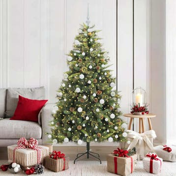 vidaXL Kunstmatige Scharnierende Kerstboom met Kegels Groen, Diversen, Kerst, Verzenden, Nieuw