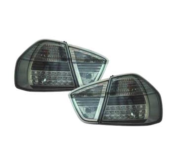 FEUX ARRIÈRE POUR BMW E90 05-08 LED FOND CHROMÉ FUMÉ, Autos : Pièces & Accessoires, Verzenden