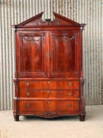 Klein model - Kabinet - Mahonie - Prachtige was patina, Antiek en Kunst