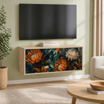 vidaXL Wand gemonteerd TV Kast LOCHEM 102 x 33 x 40 cm, Huis en Inrichting, Verzenden, Nieuw