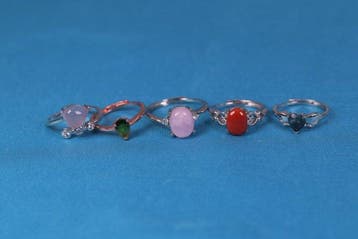 Bagues(50) - Pierres précieuses naturelles - Labradorite,