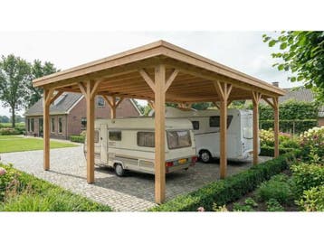 Veiling - Vrijstaande camper-/caravanoverkapping 660x960x395, Nieuw