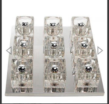 Plafondlamp - Glas, Aluminium, Metaal
