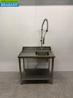 RVS Aanvoertafel met kraan T.B.V. Doorschuifvaatwasser 101, Ophalen of Verzenden