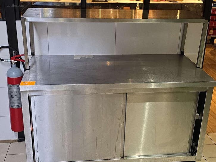 Rvs werkbank met chefrek, Zakelijke goederen, Horeca | Keukenapparatuur