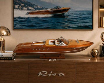 Magnifique Riva Aquarama 53 cm modelisme bois maquette 1:14
