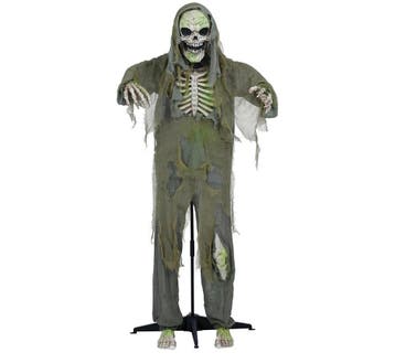 Groene Halloween Pop Skelet Met Licht En Geluid 1,6m, Hobby en Vrije tijd, Verzenden, Nieuw