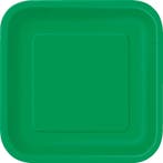 Groene Borden Vierkant 17,5cm 16st, Verzenden, Nieuw