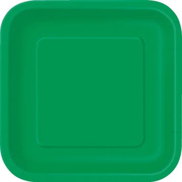 Groene Borden Vierkant 17,5cm 16st, Verzenden