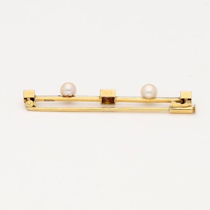 Broche - 18 carats Or jaune - Parel / Roos diamants, Bijoux, Sacs & Beauté, Bijoux anciens