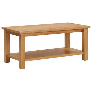 vidaXL Salontafel 90x45x40 cm massief eikenhout, Verzenden, Nieuw
