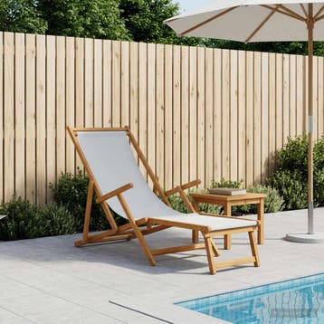 vidaXL Opvouwbare zonnebed 3 Positie Massief Eucalyptus Hout, Verzenden, Nieuw